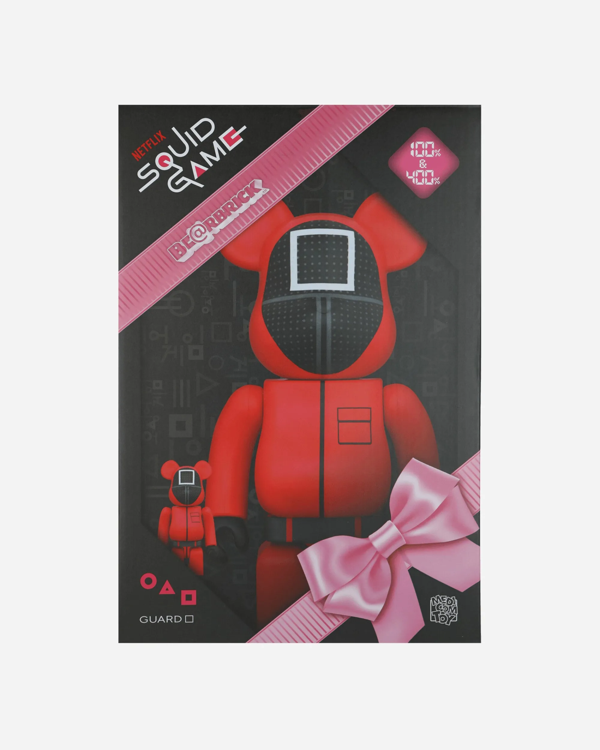 Medicom Home^100% + 400% Squid Game Guard Square Be@rbrick Multicolor