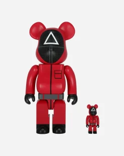 Medicom Home^100% + 400% Squid Game Guard Triangle Be@rbrick Multicolor