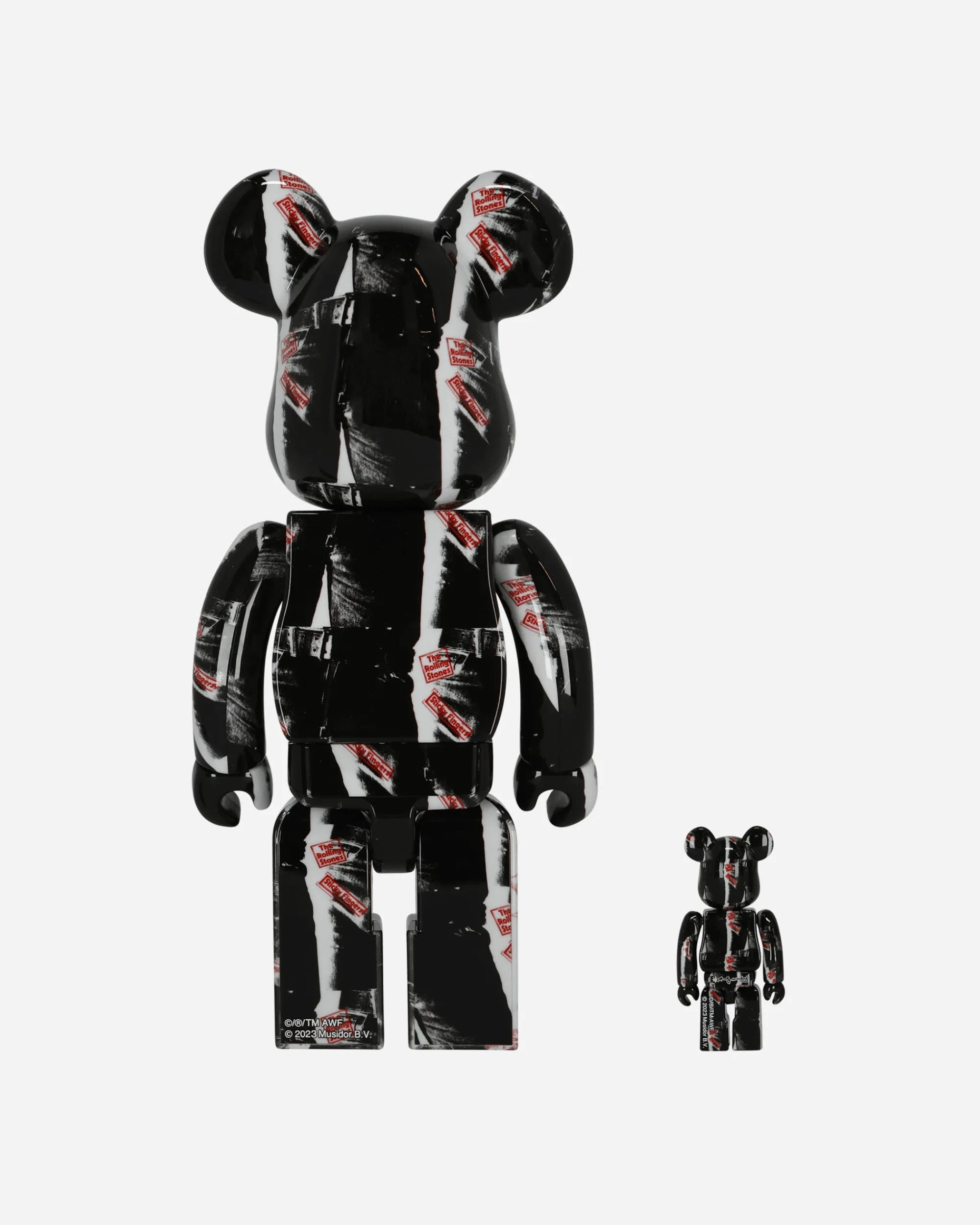 Medicom Home^100%+400% Andy Warhol X The Rolling Stones Sticky Fingers Be@rbrick Multicolor