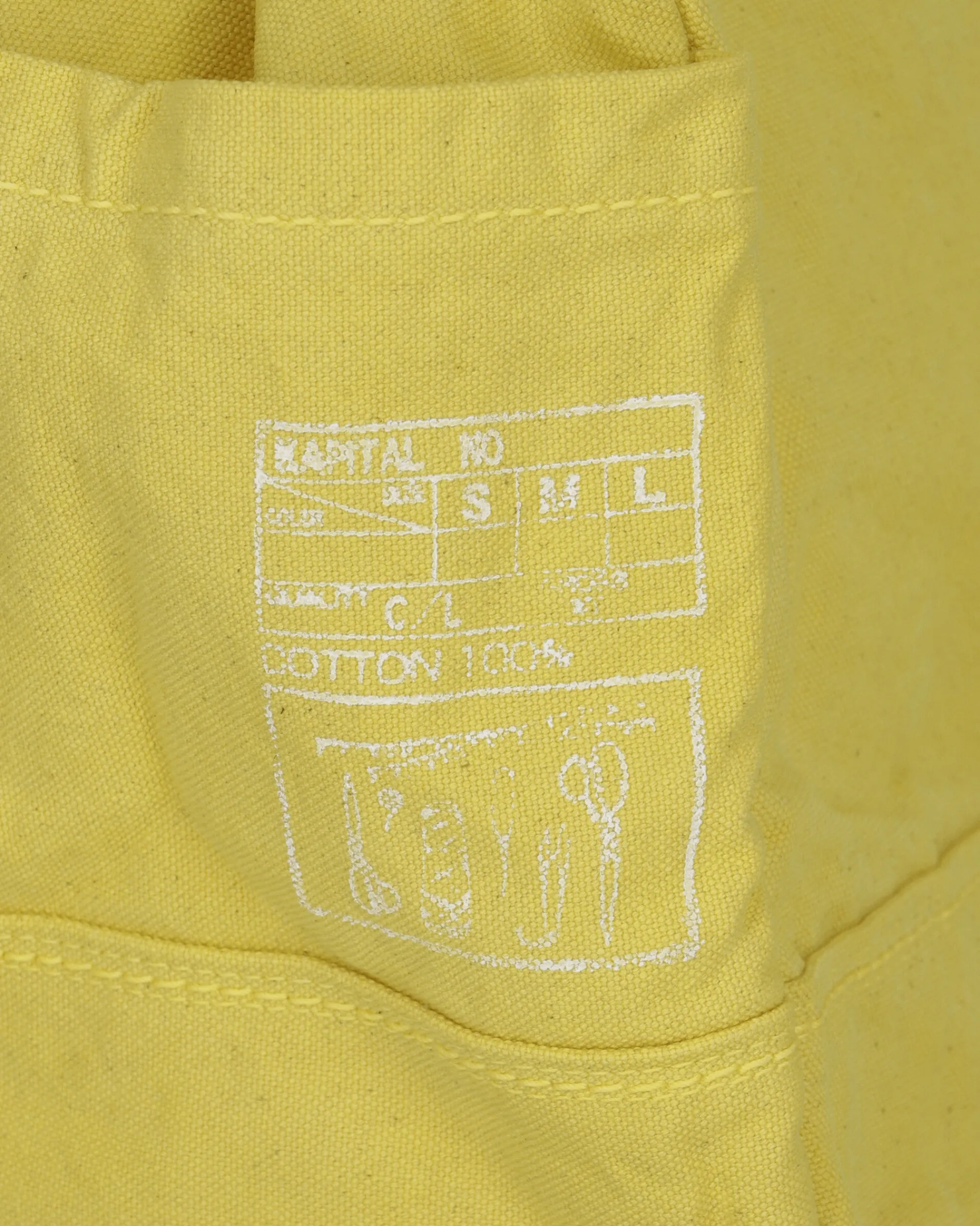 KAPITAL Bags·Tote|Bags·Tote^#6 Canvas Standard Tote Bag (S) Lemon