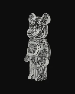Medicom Home^1000% H.R. Giger Chrome Version Be@rbrick White