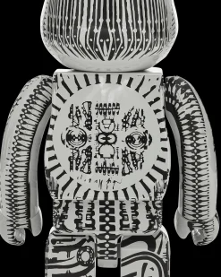 Medicom Home^1000% H.R. Giger Chrome Version Be@rbrick White