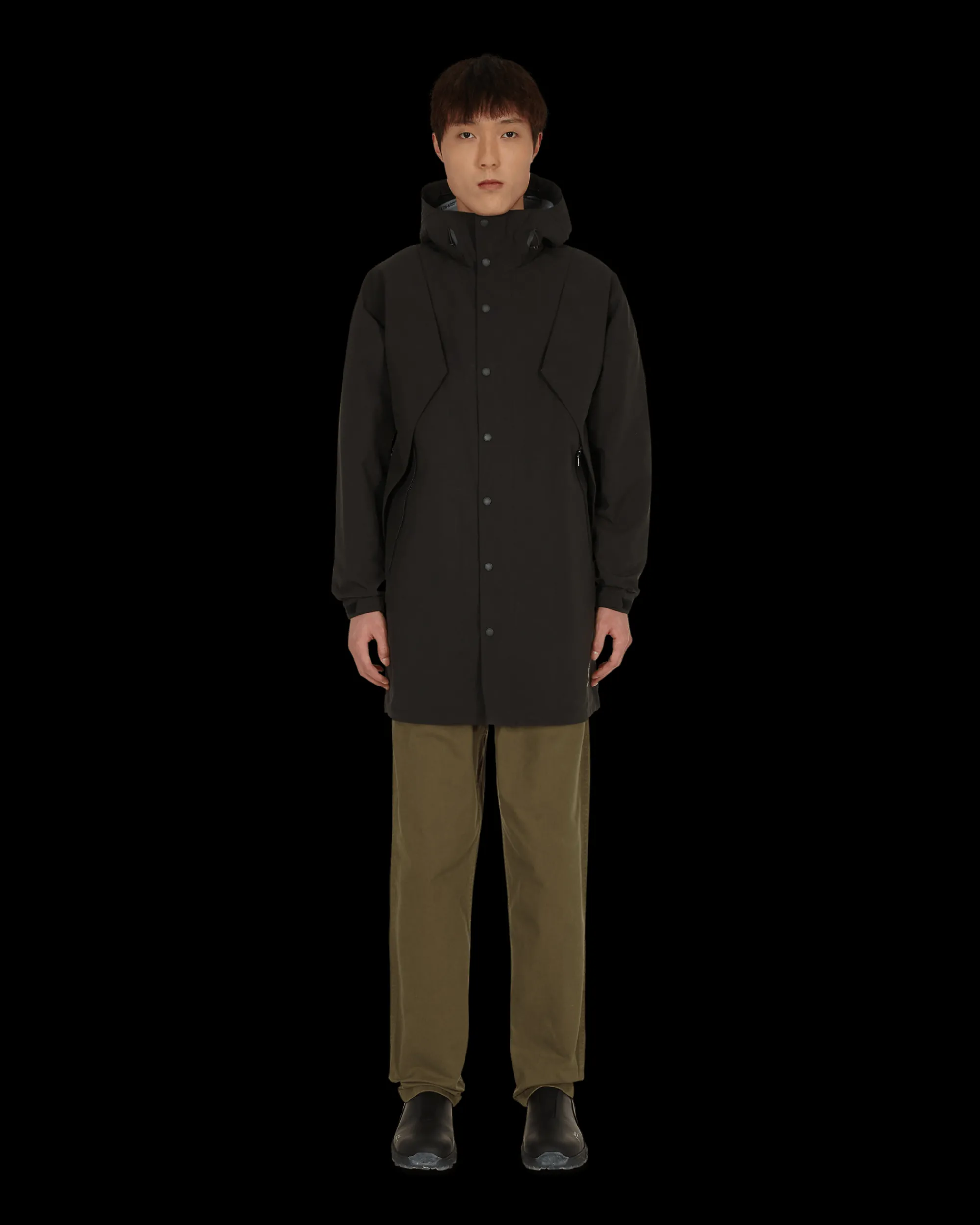 Gramicci Coats And Jackets^3 Layer Big Flap Coat Black