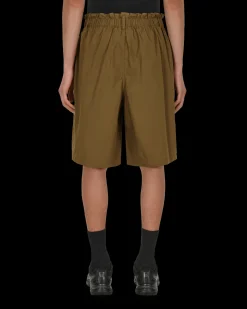 Moncler Genius Shorts^2 Moncler 1952 Cotton Poplin Shorts Green