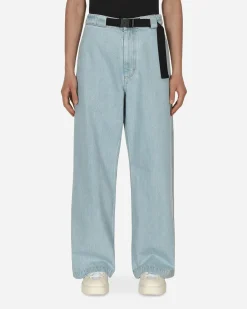 Moncler Genius Pants^1 Moncler JW Anderson Bleached Jeans Blue