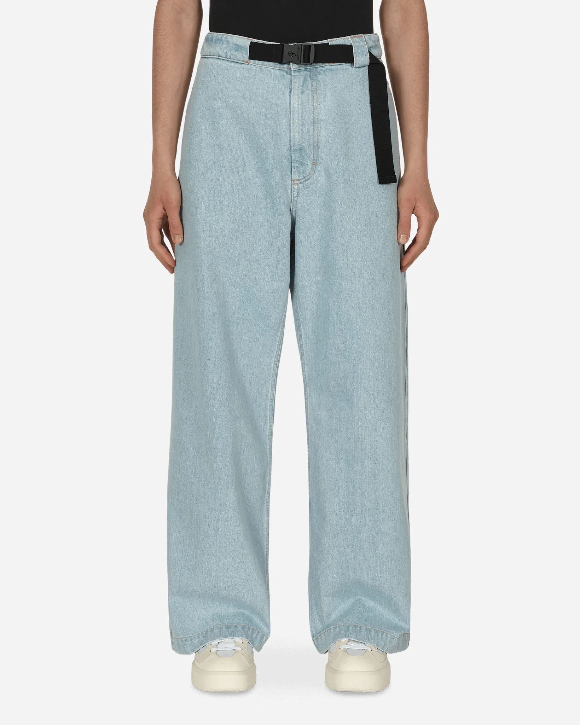 Moncler Genius Pants^1 Moncler JW Anderson Bleached Jeans Blue