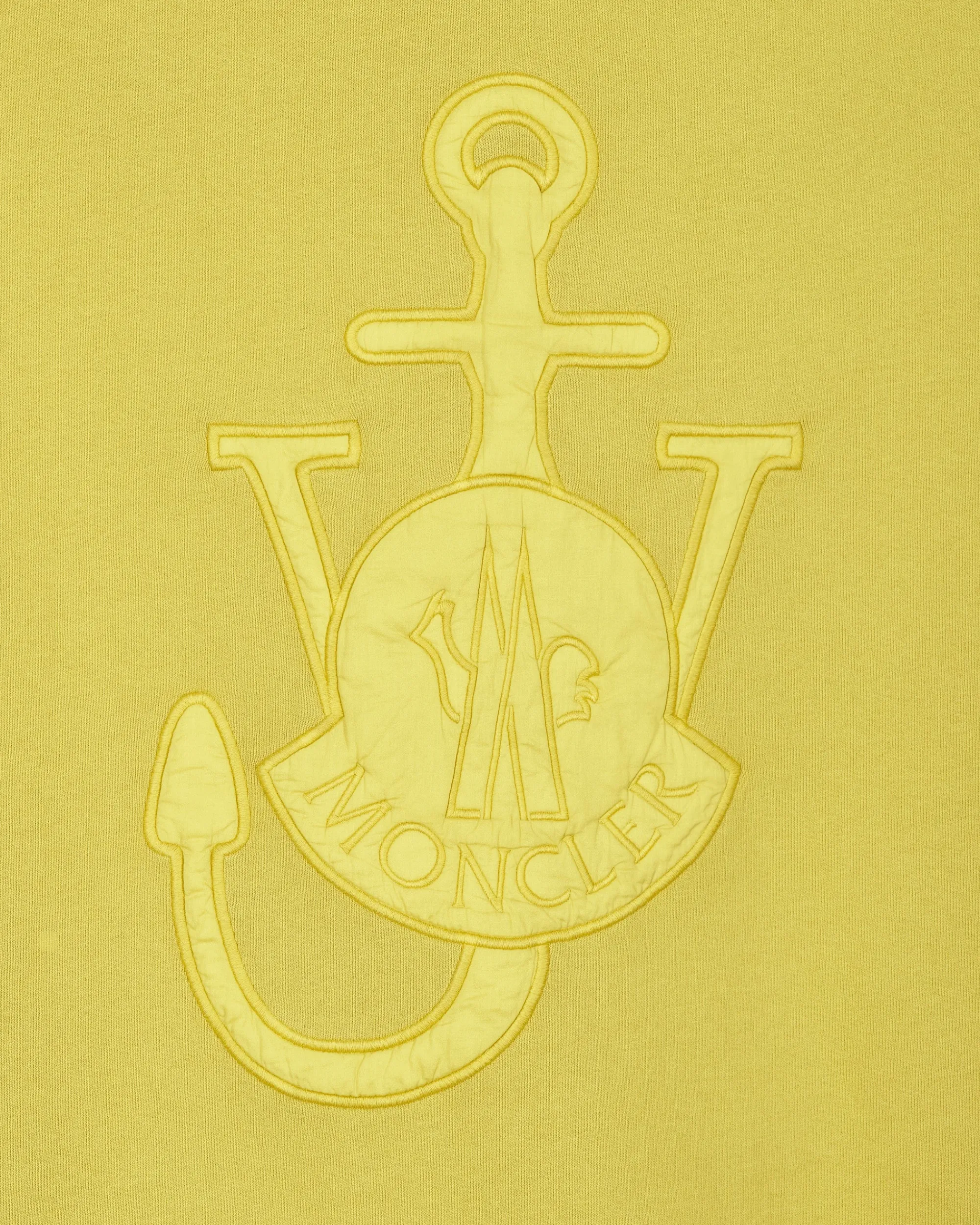Moncler Genius Sweatshirts^1 Moncler JW Anderson Logo Crewneck Sweatshirt Yellow