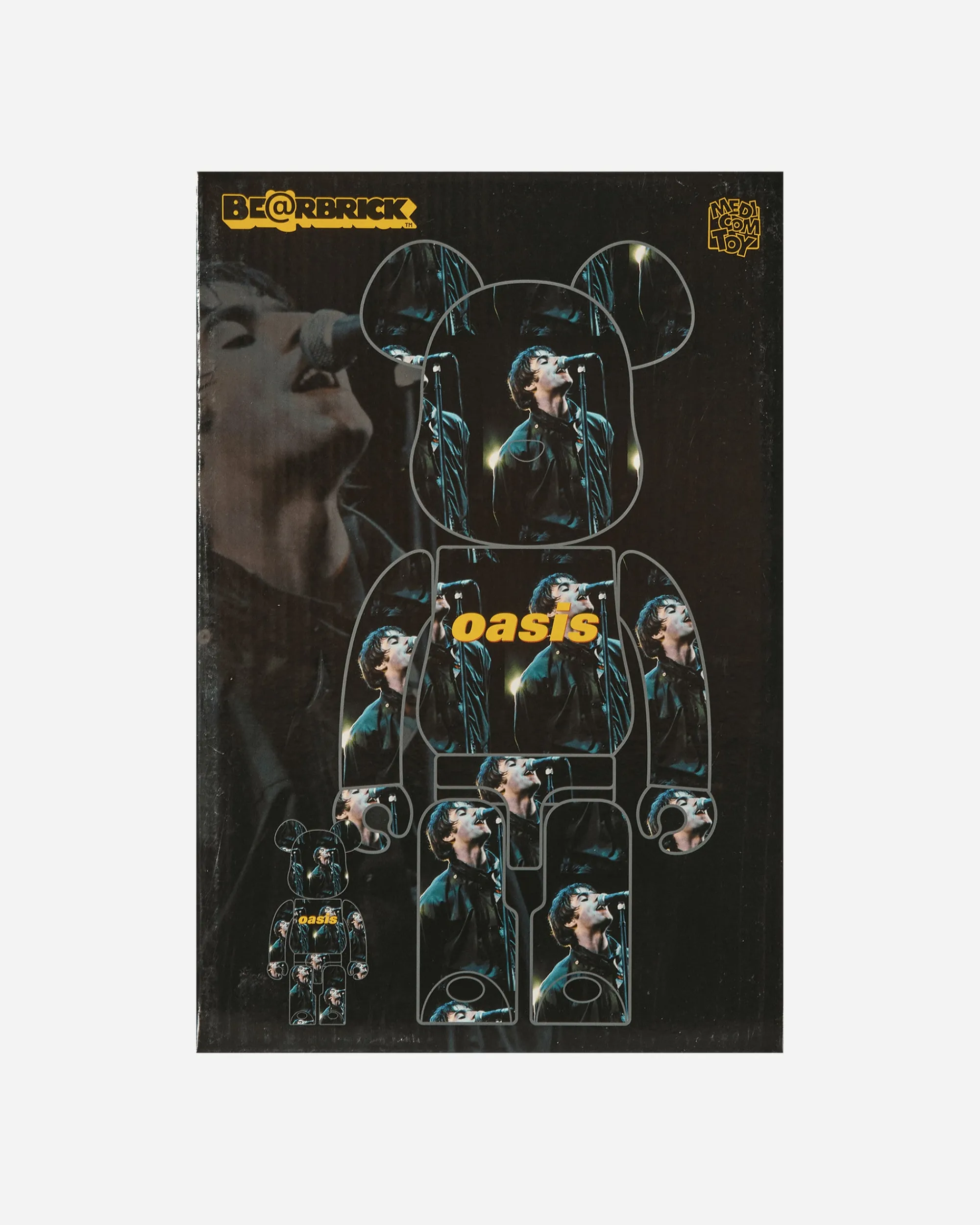 Medicom Home^100%+400% Oasis Knebworth 1996 - Liam Gallagher Be@rbrick Multicolor