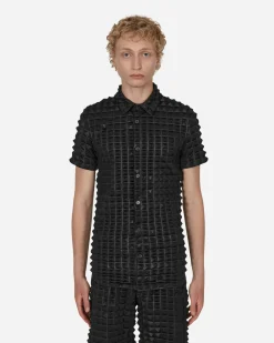 KANGHYUK Shirts^2.5 Pyramid Embossed Shirt Black