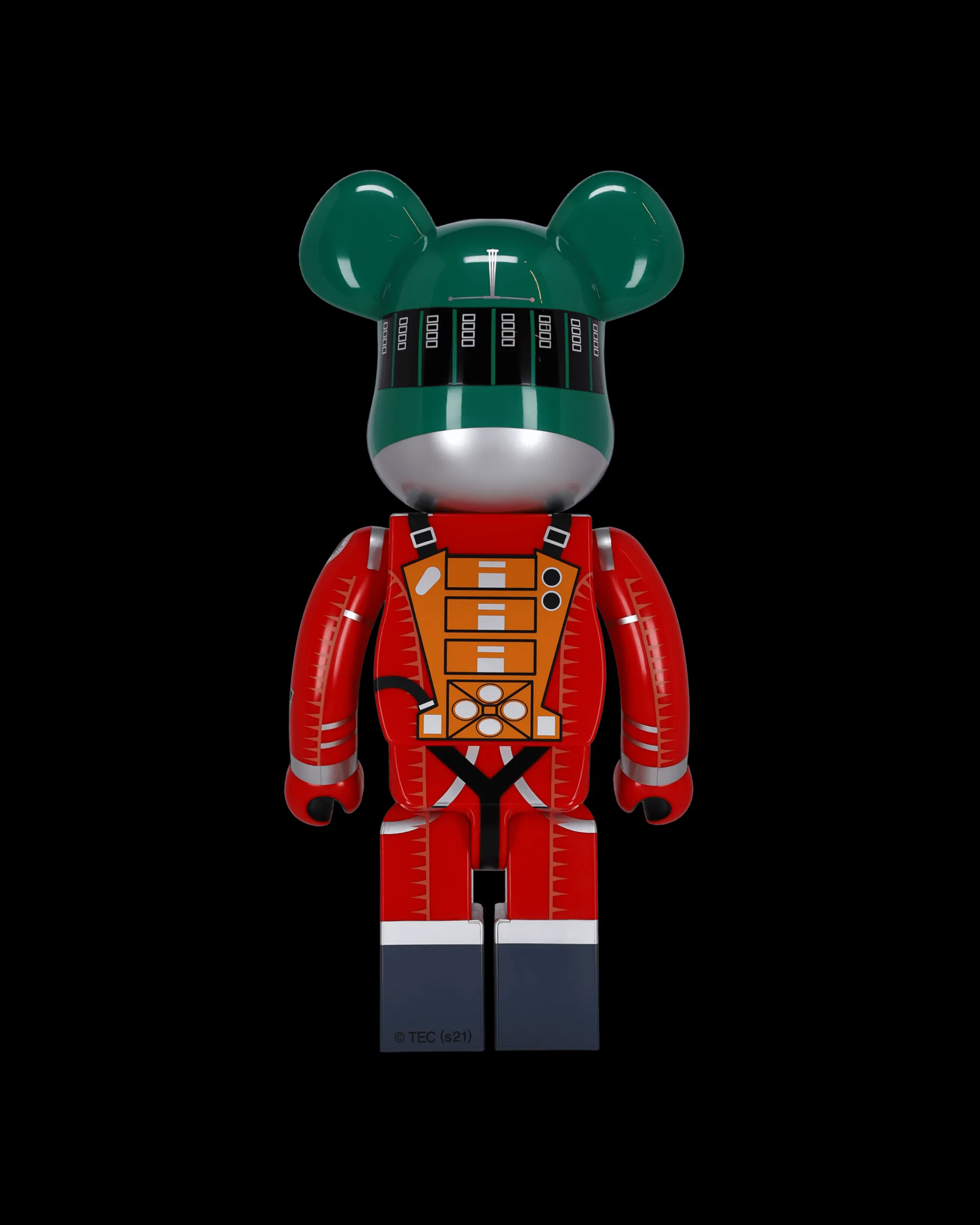 Medicom Home^1000% Space Suit Green Helmet & Orange Suit Version Be@rbrick Multicolor