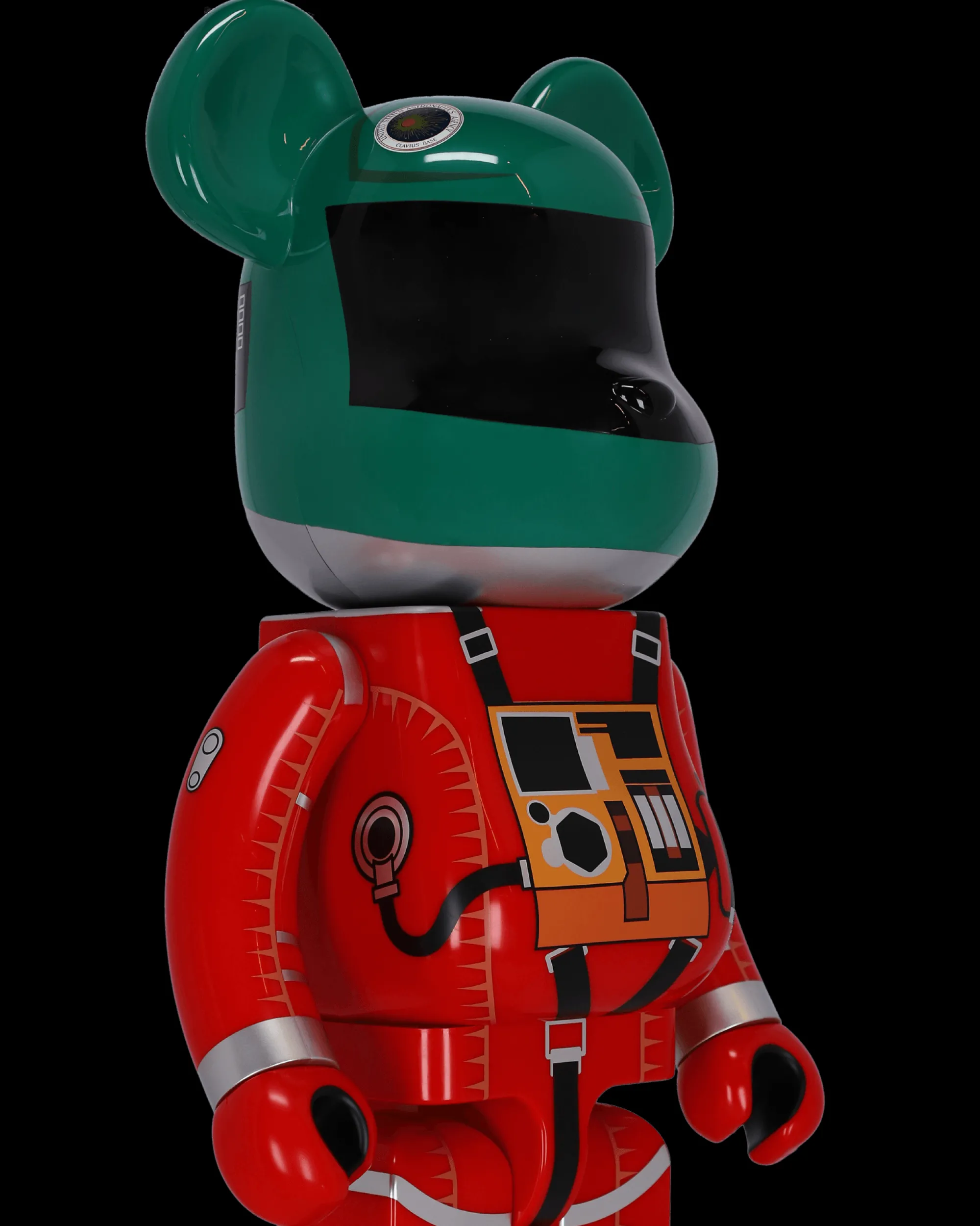 Medicom Home^1000% Space Suit Green Helmet & Orange Suit Version Be@rbrick Multicolor