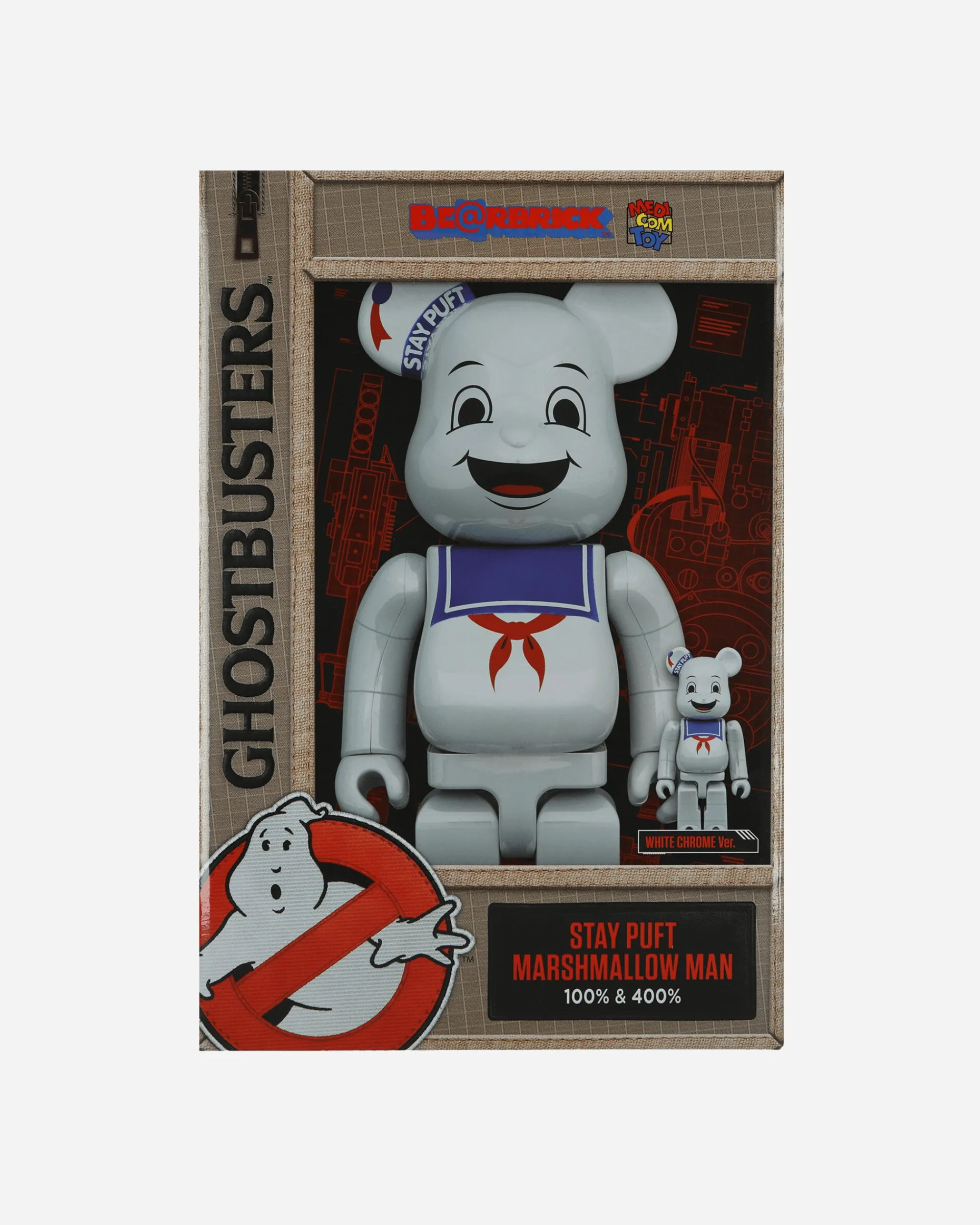 Medicom Home^100%+400% Stay Puft Marshmallow Man Be@rbrick White