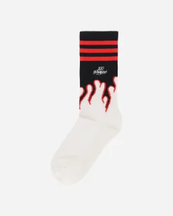 adidas Underwear^100 Thieves Socks Cream White / Red