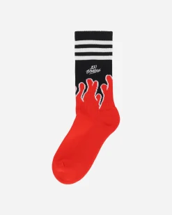 adidas Underwear^100 Thieves Socks Cream White / Red