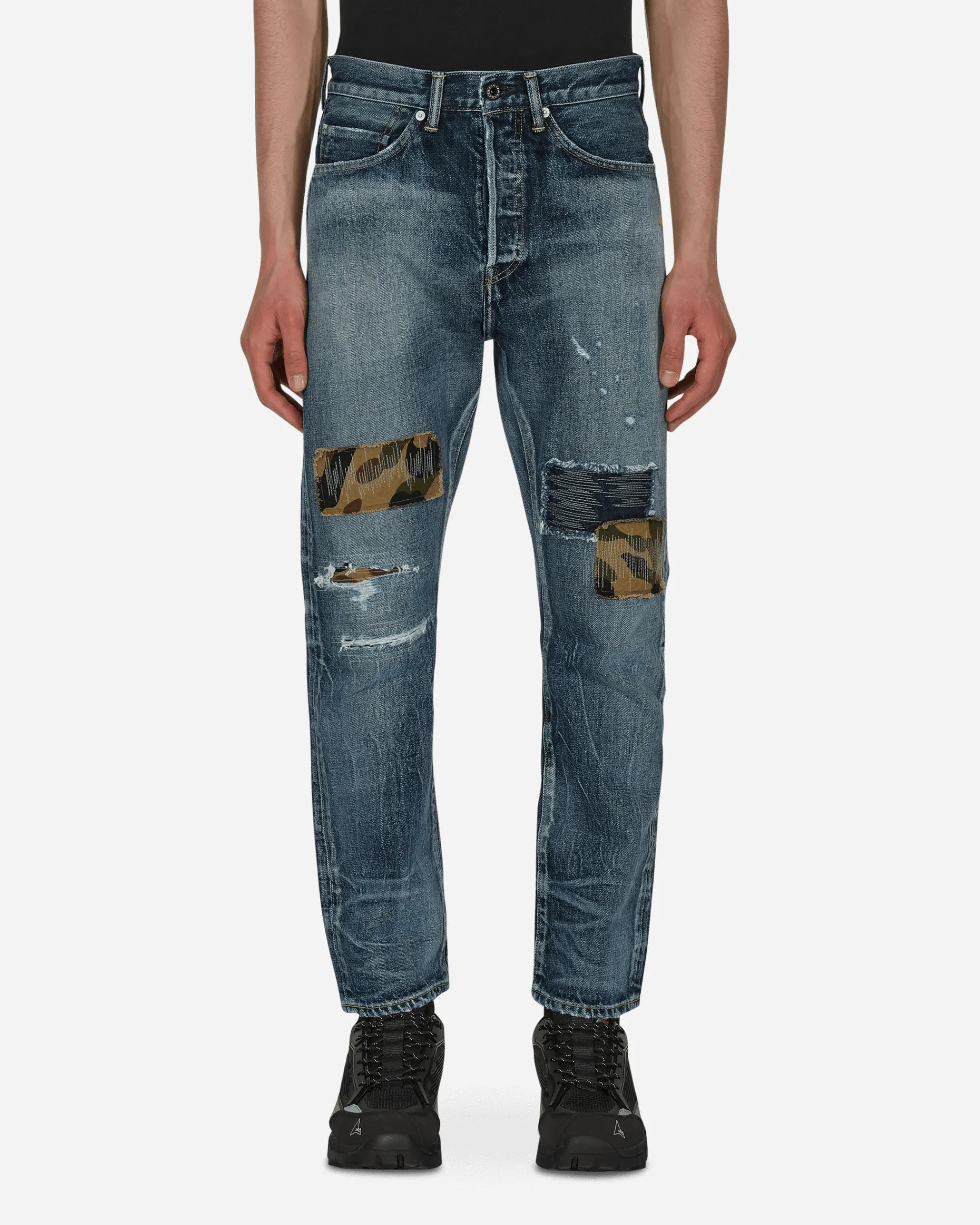 A Bathing Ape Pants^1999 Type-02 1st Camo Patch Damaged Pants Blue