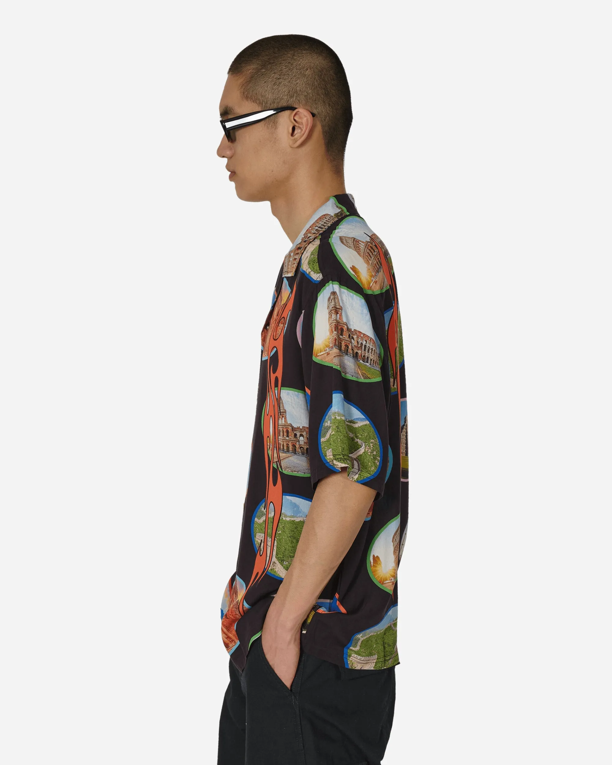 Pleasures Shirts^7 Wonder Camp Shirt Black