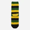 KAPITAL Underwear^56 Yarns Rasta Rainbowy Happy Heel Socks Black / Yellow / Green