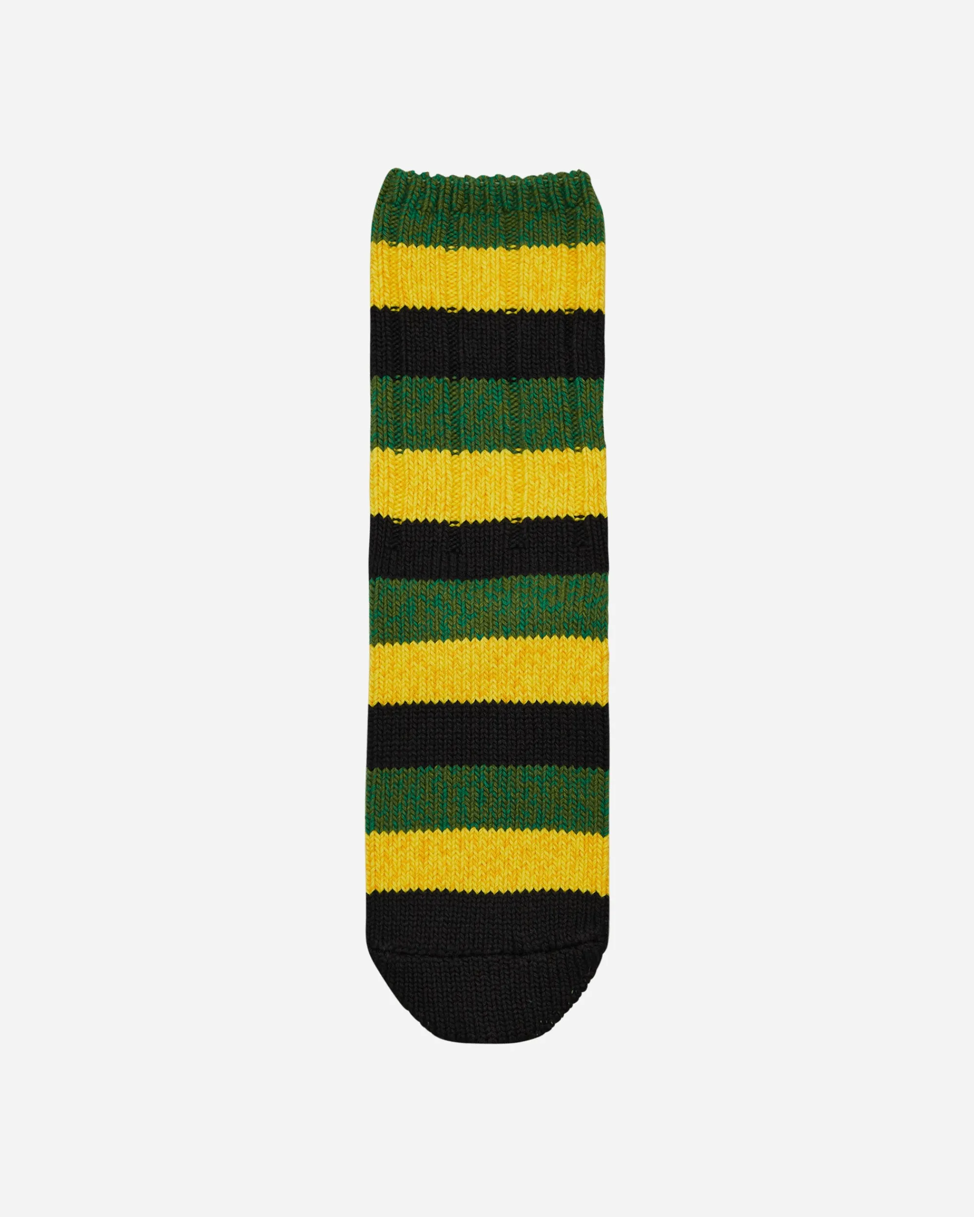 KAPITAL Underwear^56 Yarns Rasta Rainbowy Happy Heel Socks Black / Yellow / Green