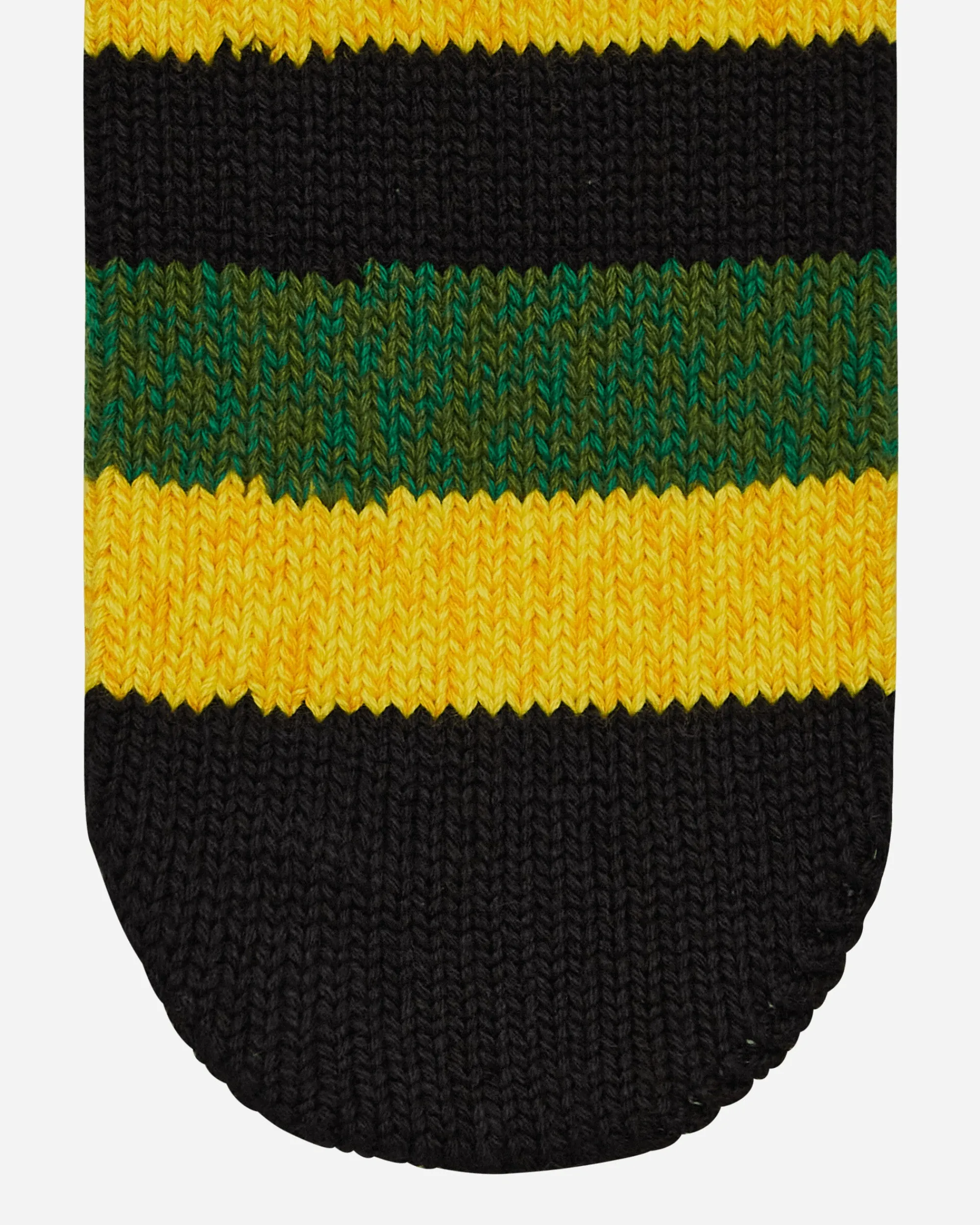 KAPITAL Underwear^56 Yarns Rasta Rainbowy Happy Heel Socks Black / Yellow / Green