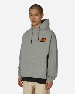 Automobili Amos Sweatshirts^AA Logo Hoodie Light Grey