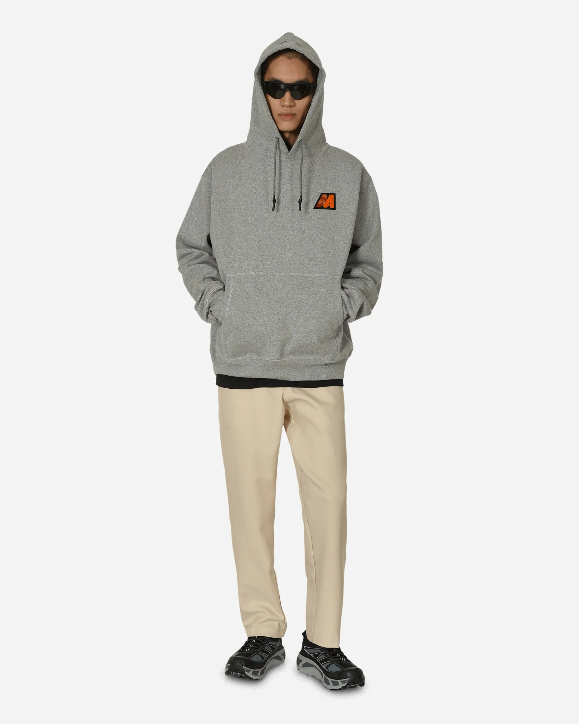 Automobili Amos Sweatshirts^AA Logo Hoodie Light Grey
