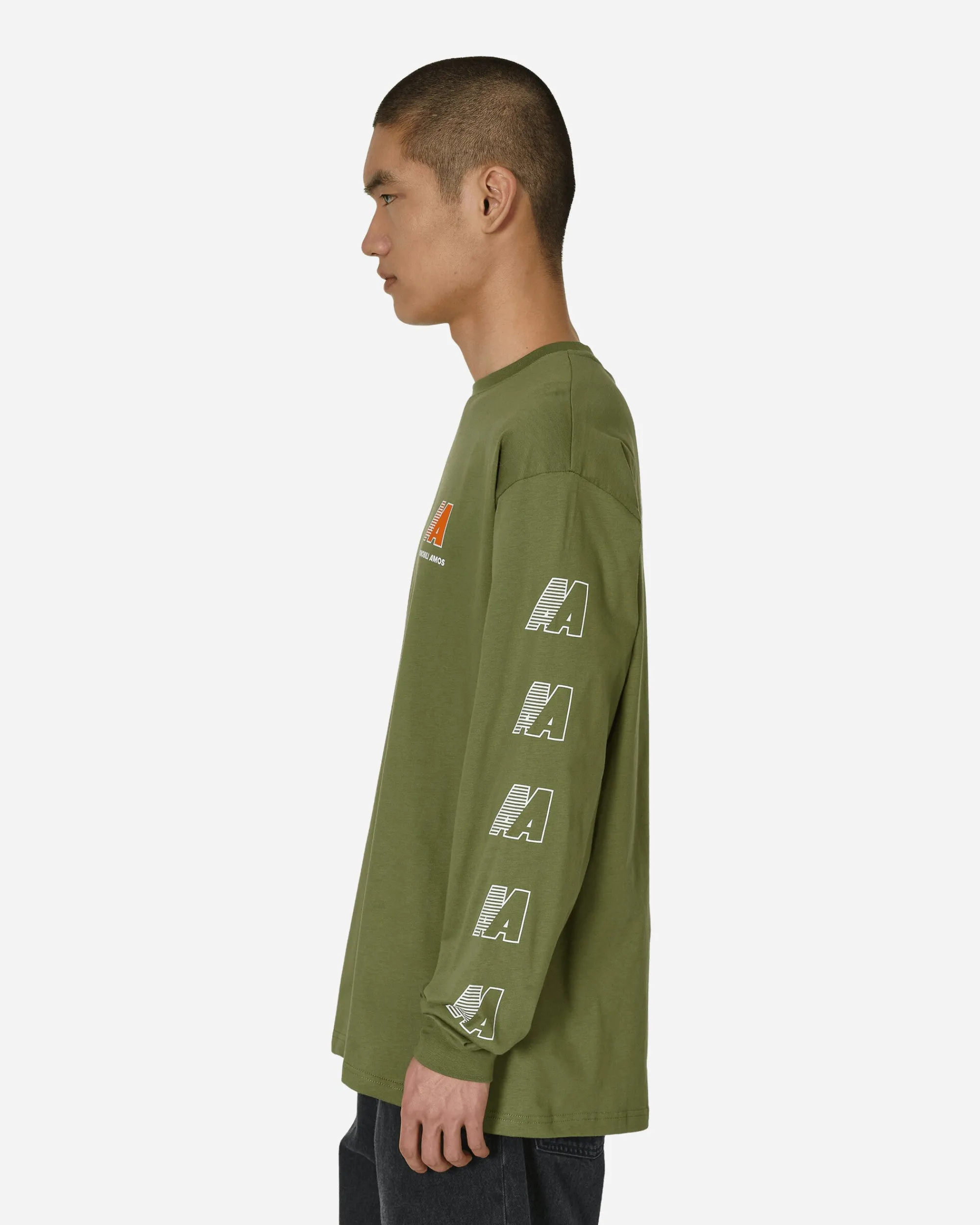 Automobili Amos T-Shirts^AA Logo Longsleeve T-Shirt Army Green