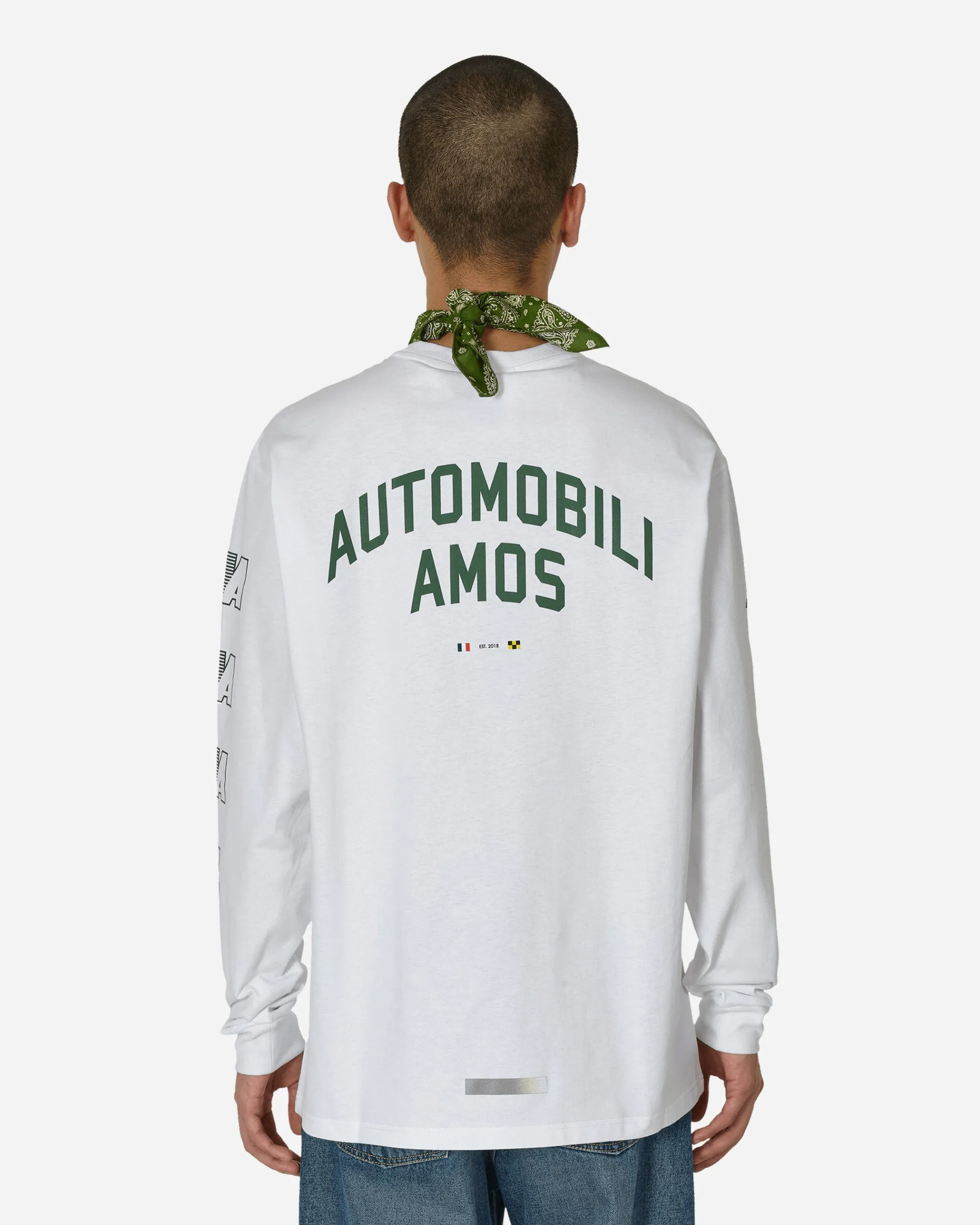 Automobili Amos T-Shirts^AA Logo Longsleeve T-Shirt White