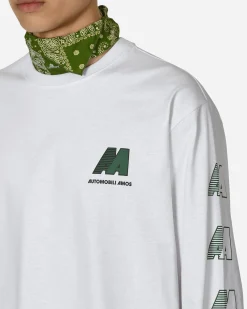 Automobili Amos T-Shirts^AA Logo Longsleeve T-Shirt White