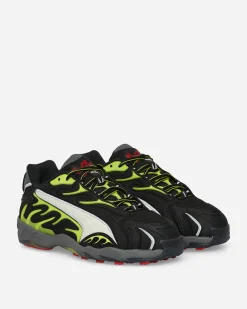 Puma Sneakers·Low|Sneakers^A$AP Rocky Inhale Distressed Neoprene Sneakers Black / Warm White / Lime