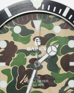 A Bathing Ape Home^ABC Camo Bapex Wall Clock Green
