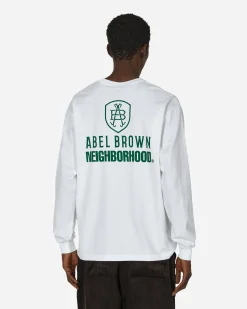 Neighborhood T-Shirts^Abel Brown Longsleeve T-Shirt White