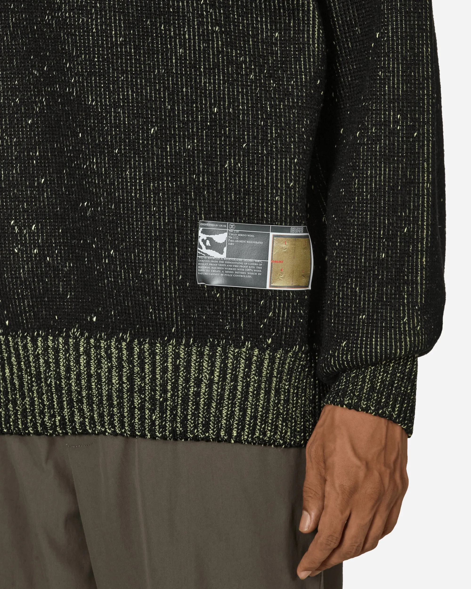 GR10K Knitwear^Aimless Aramidic High Neck Sweater Black