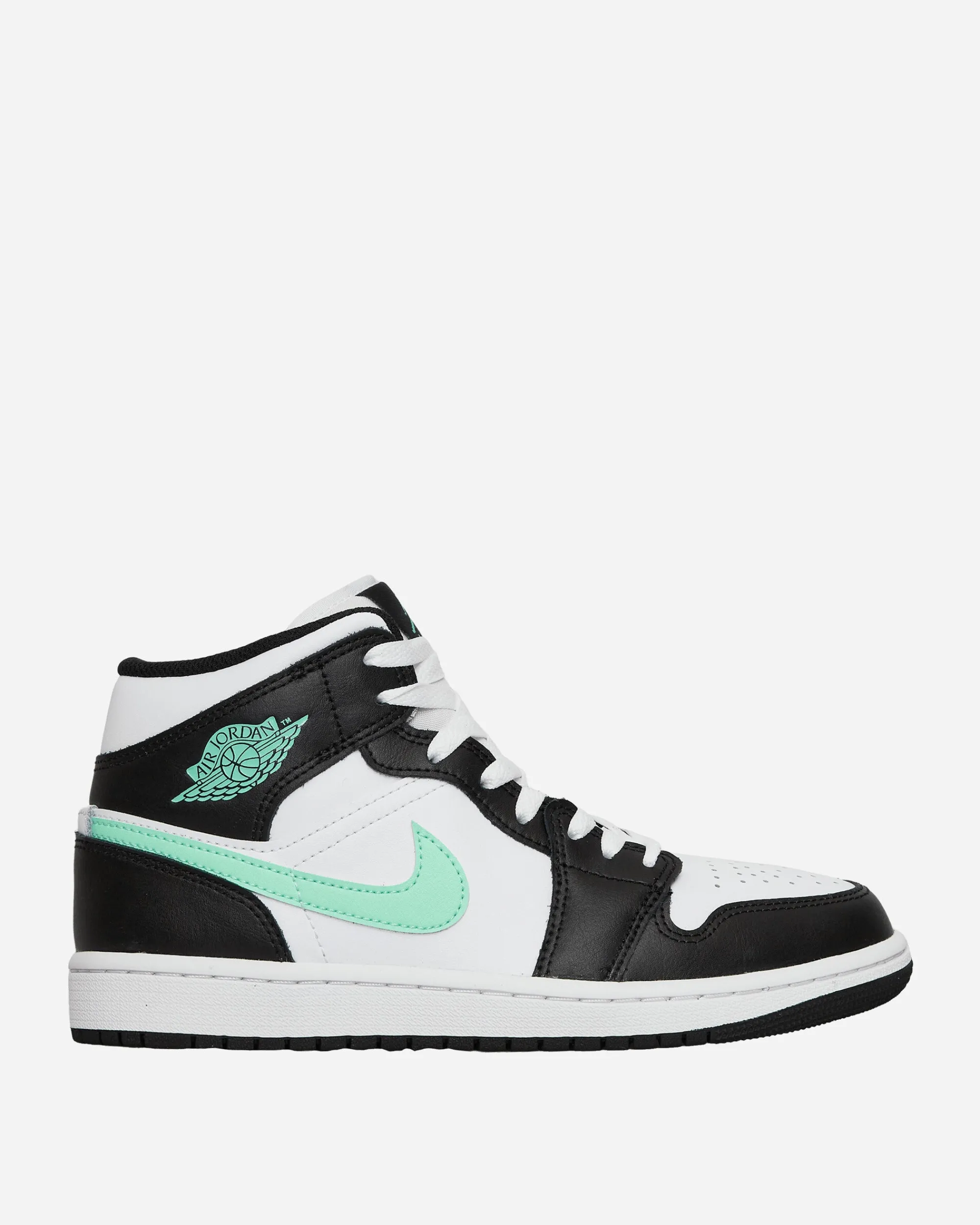 Nike Jordan Sneakers·Mid|Sneakers^Air Jordan 1 Mid Sneakers White / Black / Green Glow