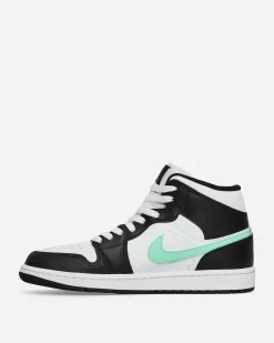 Nike Jordan Sneakers·Mid|Sneakers^Air Jordan 1 Mid Sneakers White / Black / Green Glow