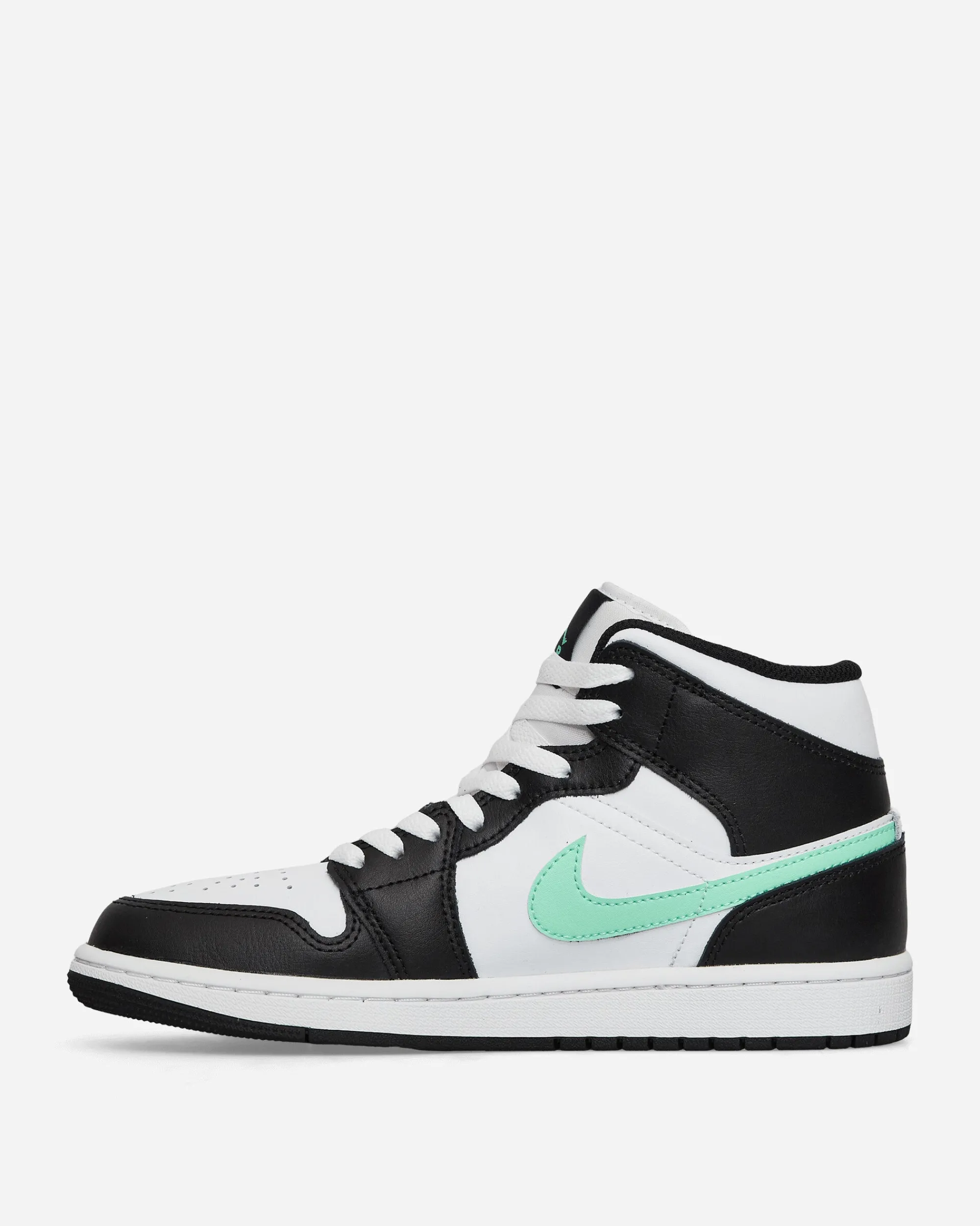 Nike Jordan Sneakers·Mid|Sneakers^Air Jordan 1 Mid Sneakers White / Black / Green Glow