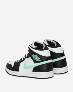 Nike Jordan Sneakers·Mid|Sneakers^Air Jordan 1 Mid Sneakers White / Black / Green Glow