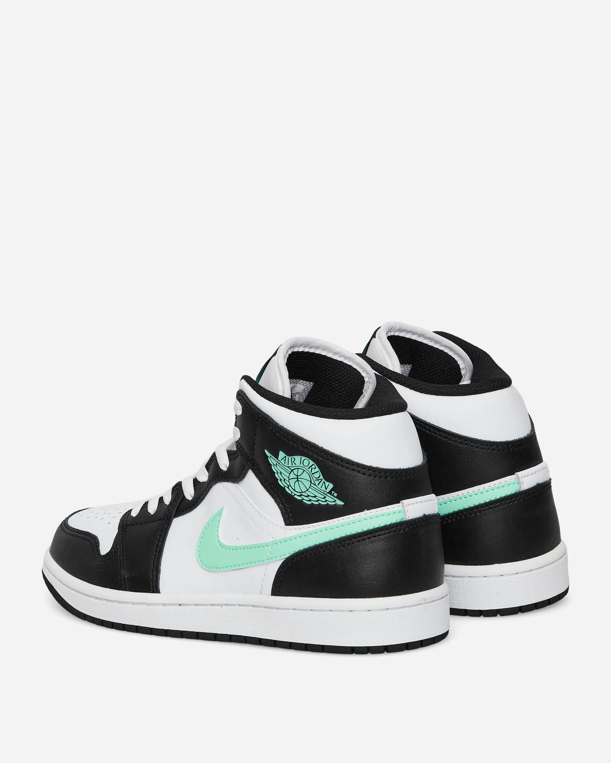 Nike Jordan Sneakers·Mid|Sneakers^Air Jordan 1 Mid Sneakers White / Black / Green Glow