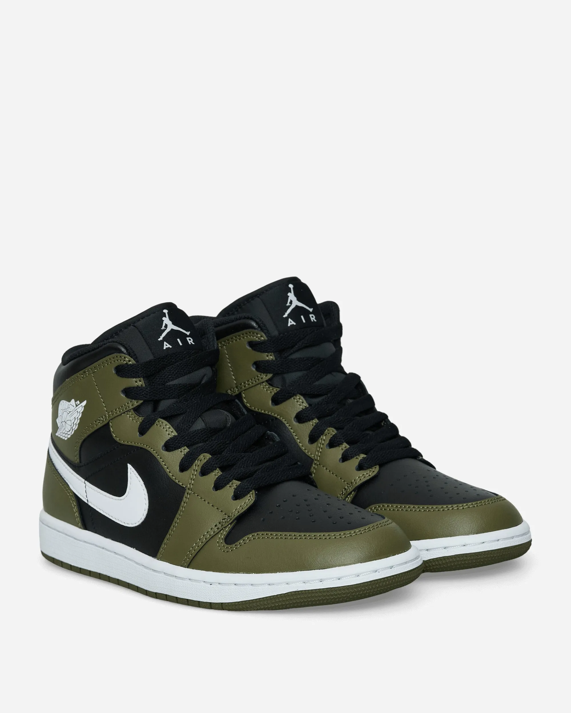 Nike Jordan Sneakers·Mid|Sneakers^Air Jordan 1 Mid Sneakers Black / Medium Olive / Sail