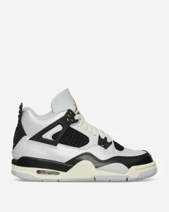 Nike Jordan Sneakers·Mid|Kids^Air Jordan 4 Retro (GS) Sneakers Pure Platinum / Metallic Gold