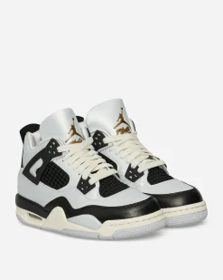 Nike Jordan Sneakers·Mid|Kids^Air Jordan 4 Retro (GS) Sneakers Pure Platinum / Metallic Gold