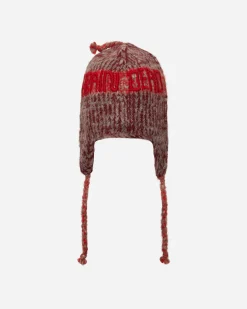Brain Dead Hats|Hats^Alpaca Knit Ear Flap Beanie Red
