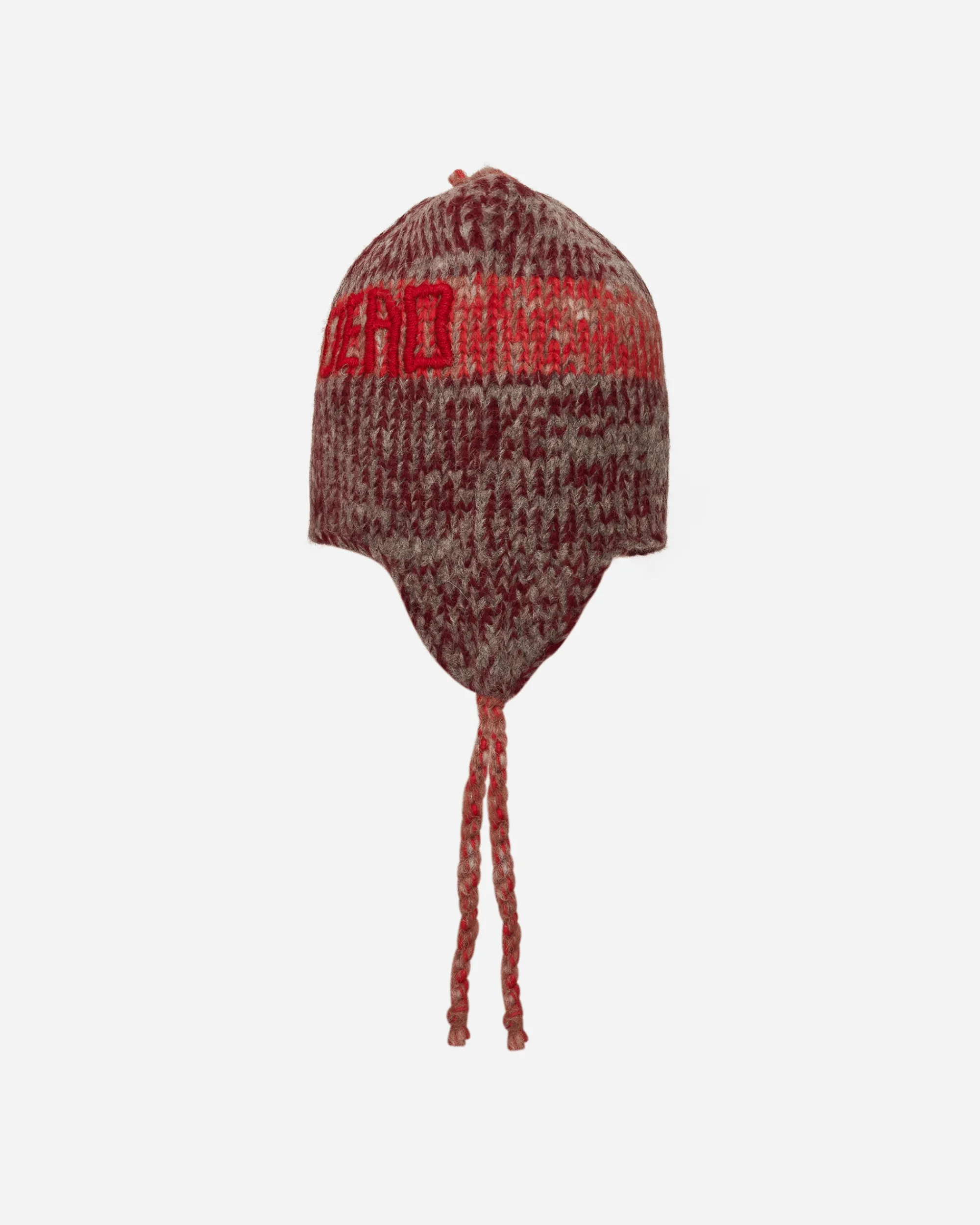 Brain Dead Hats|Hats^Alpaca Knit Ear Flap Beanie Red