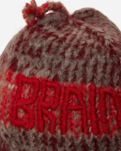 Brain Dead Hats|Hats^Alpaca Knit Ear Flap Beanie Red