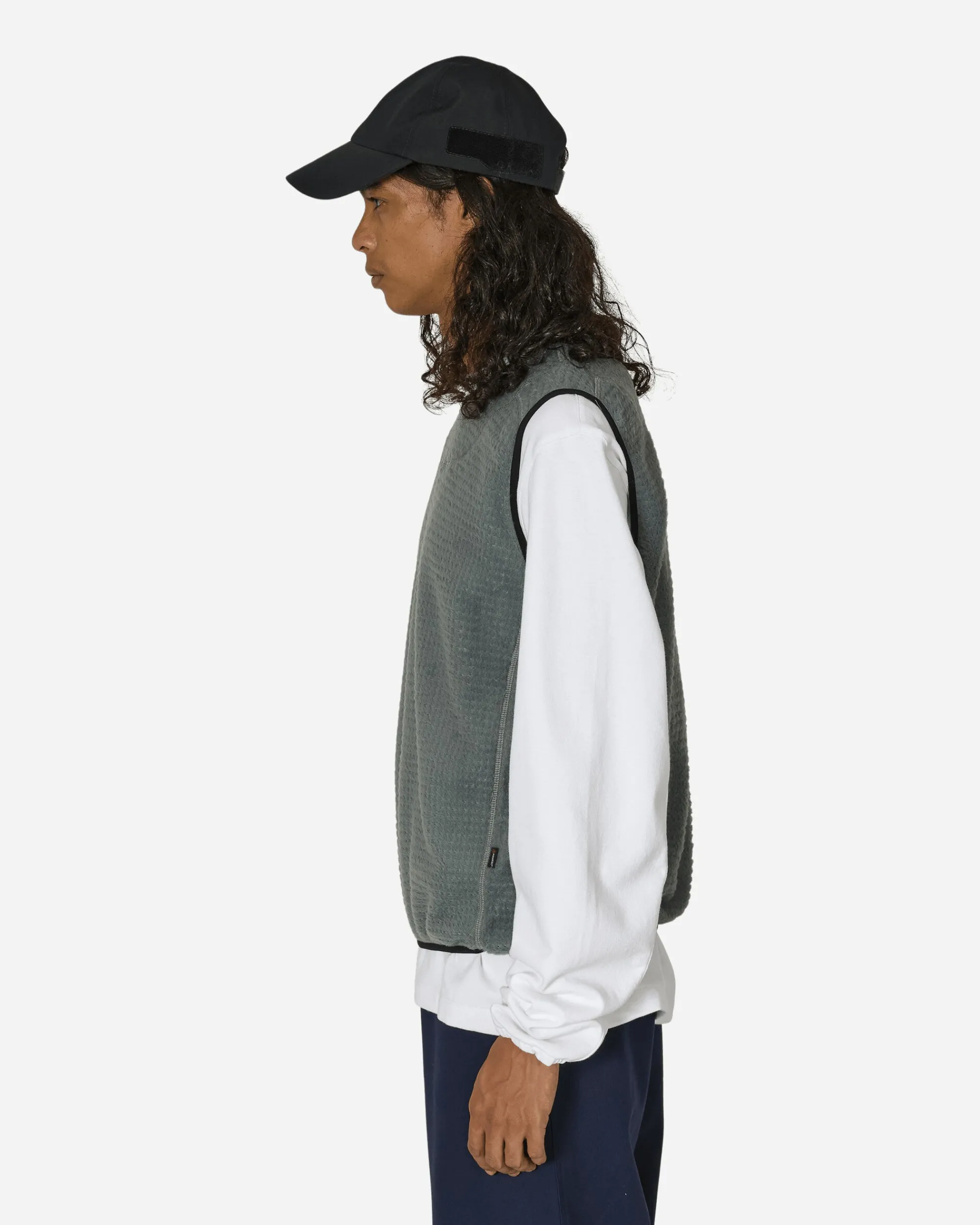 GR10K Knitwear^Alpha Sleeveless Gilet Gray