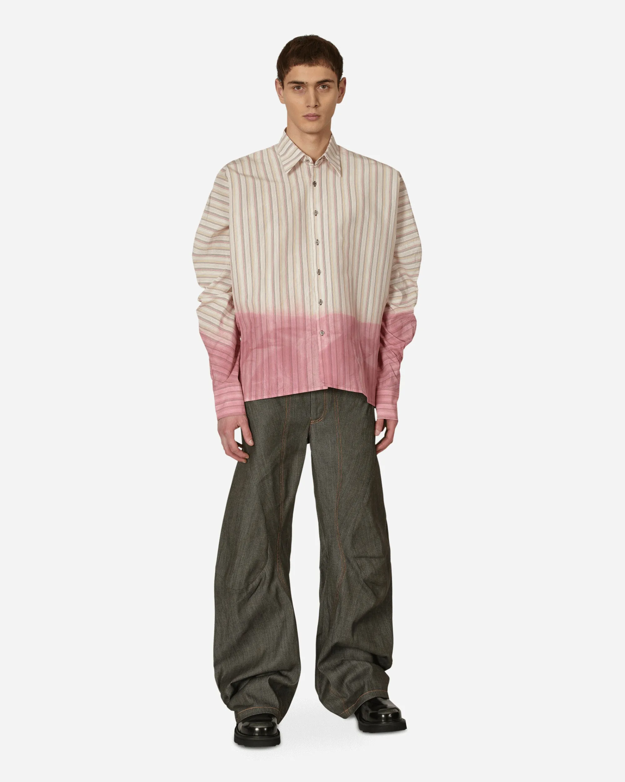Lueder Shirts^Andrea Dip-Dyed Hem Shirt Beige