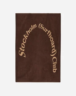 Stockholm (Surfboard) Club Textile^Arch Logo Towel Brown