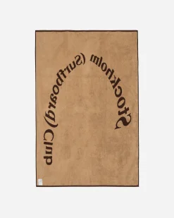 Stockholm (Surfboard) Club Textile^Arch Logo Towel Brown