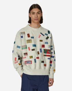 KENZO Paris Sweatshirts^Archive Labels Crewneck Sweatshirt Grey