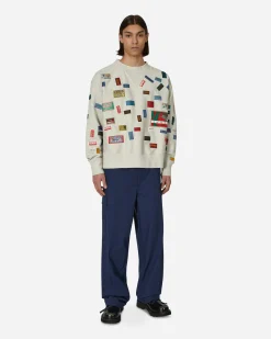 KENZO Paris Sweatshirts^Archive Labels Crewneck Sweatshirt Grey