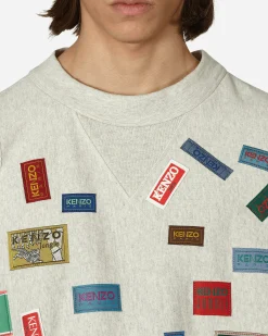 KENZO Paris Sweatshirts^Archive Labels Crewneck Sweatshirt Grey